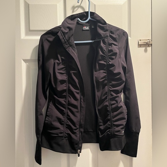 Fila Sport Black Long Sleeve Workout Jacket - Picture 3 of 9
